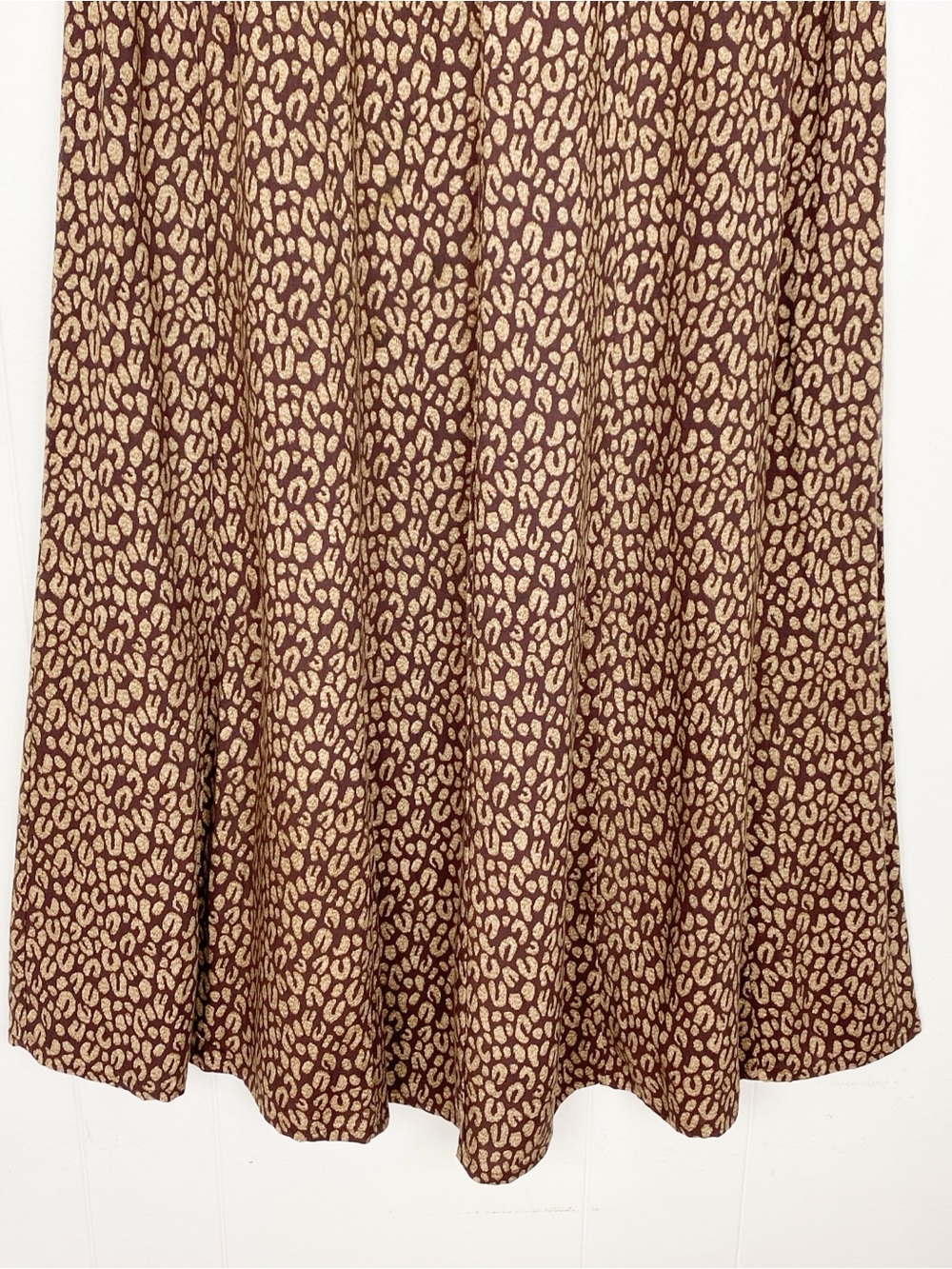 Vintage Cathy Daniels Skirt Womens Size XL Maxi Leopard Print Multi Panel Brown - Picture 5 of 8